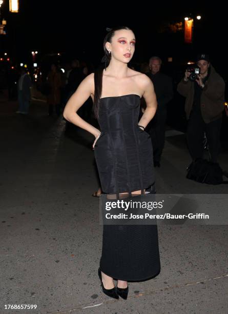 Emma Chamberlain is seen arriving to the CFDA Fashion Awards on November 06, 2023 in New York City.