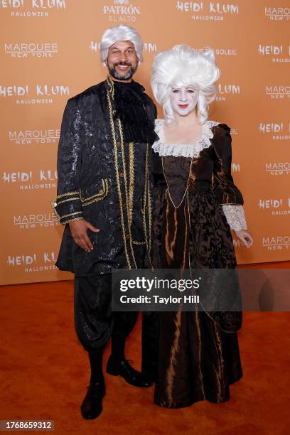 Keegan-Michael Key and Elle Key attend the 2023 Heidi Klum Hallowe'en Party at Marquee on October 31, 2023 in New York City.