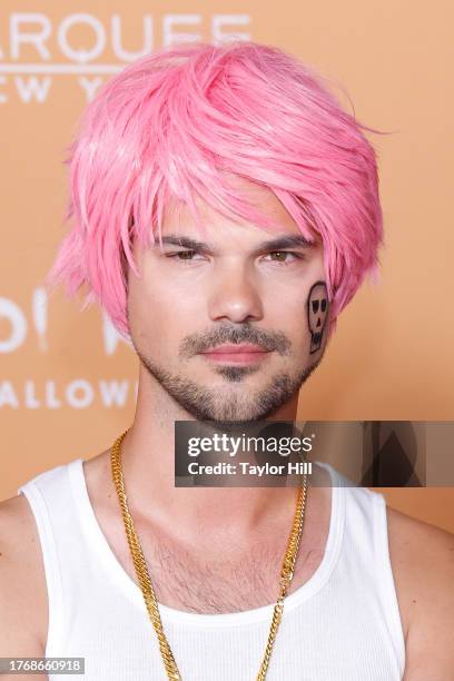 Taylor Lautner attends the 2023 Heidi Klum Hallowe'en Party at Marquee on October 31, 2023 in New York City.