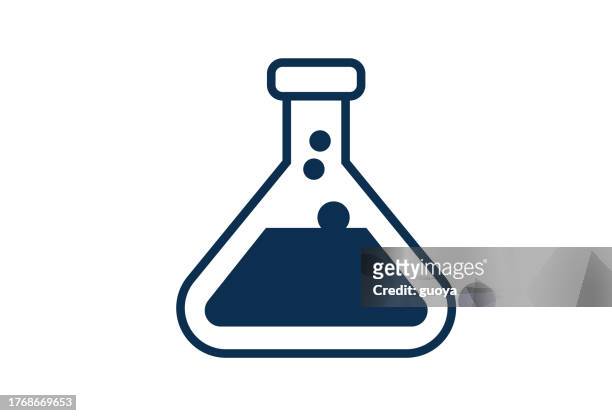 symbol für die experimentierflasche. - potion stock-grafiken, -clipart, -cartoons und -symbole