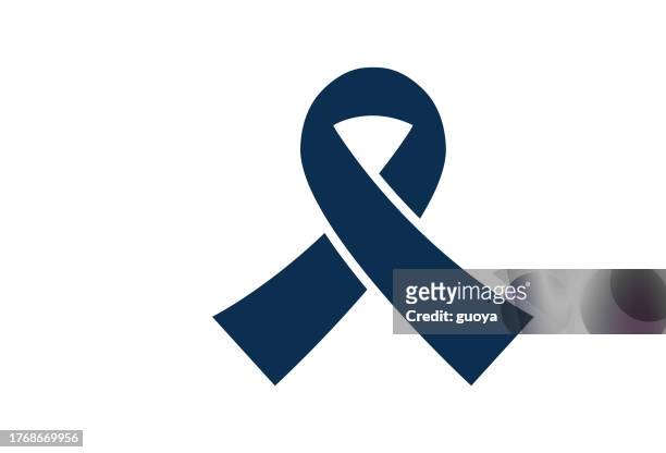 blue ribbon icon. - movember stock illustrations