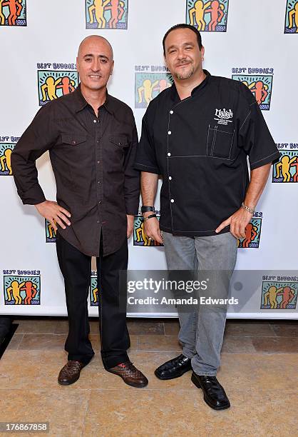 Chef Jason Harley and Jamie Reyes attend the Team Maria benefit for Best Buddies at Montage Beverly Hills on August 18, 2013 in Beverly Hills,...