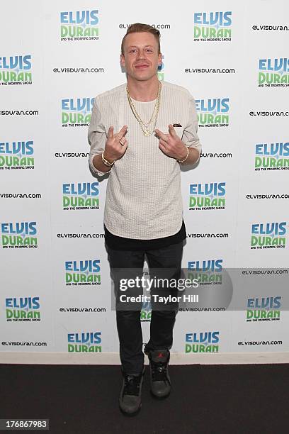 Rapper Macklemore visits "The Elvis Duran Z100 Morning Show" at Z100 Studio on August 16, 2013 in New York City.