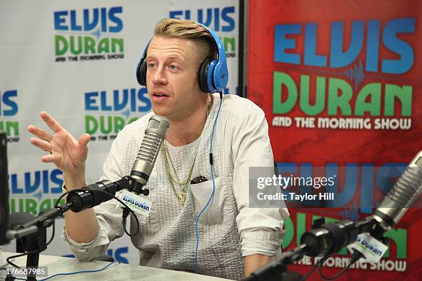 Rapper Macklemore visits "The Elvis Duran Z100 Morning Show" at Z100 Studio on August 16, 2013 in New York City.