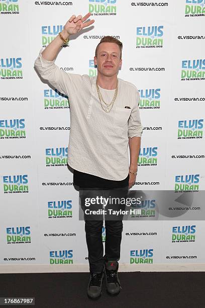 Rapper Macklemore visits "The Elvis Duran Z100 Morning Show" at Z100 Studio on August 16, 2013 in New York City.