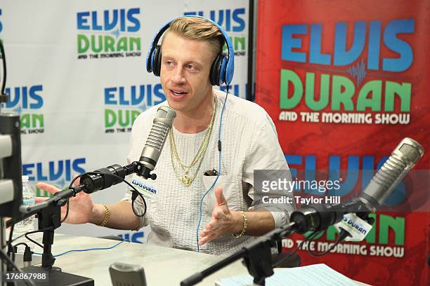 Rapper Macklemore visits "The Elvis Duran Z100 Morning Show" at Z100 Studio on August 16, 2013 in New York City.