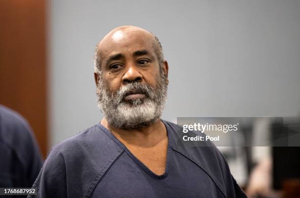 Duane Keith "Keffe D" Davis looks on as he appears in Clark County District Court November 7 in Las Vegas, Nevada. Davis was arrested in September...