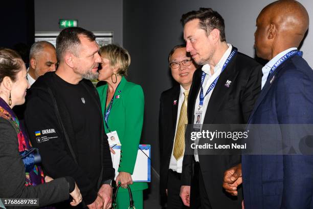 Ukraine's Deputy Minister for Digital Transformation Georgii Dubynskyi speaks with SpaceX, X , and Tesla CEO Elon Musk during day one of the AI...
