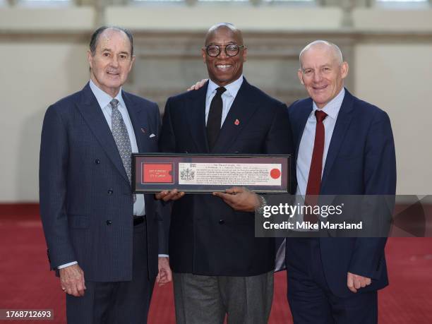 George Graham, lan Wright and Steve Coppell attend a lunch to celebrate Ian Wright receiving the Freedom of The City of London at The Old Library at...