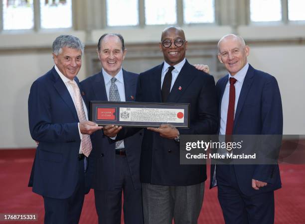 David Dein, George Graham, lan Wright and Steve Coppell attend a lunch to celebrate Ian Wright receiving the Freedom of The City of London at The Old...