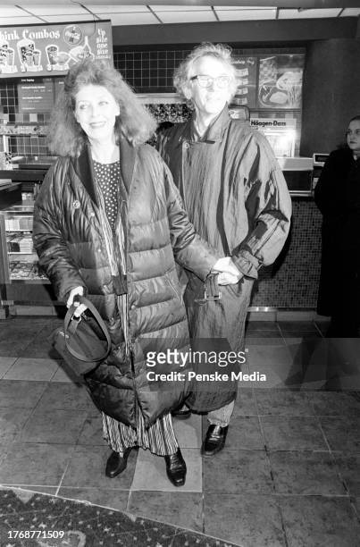 Jeanne-Claude Denat de Guillebon and Christo Vladimirov Javacheff, known professionally as Christo and Jeanne-Claude, attend a bowling-tournament...