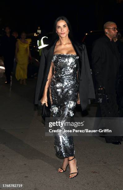 Demi Moore is seen arriving to the CFDA Fashion Awards on November 06, 2023 in New York City.