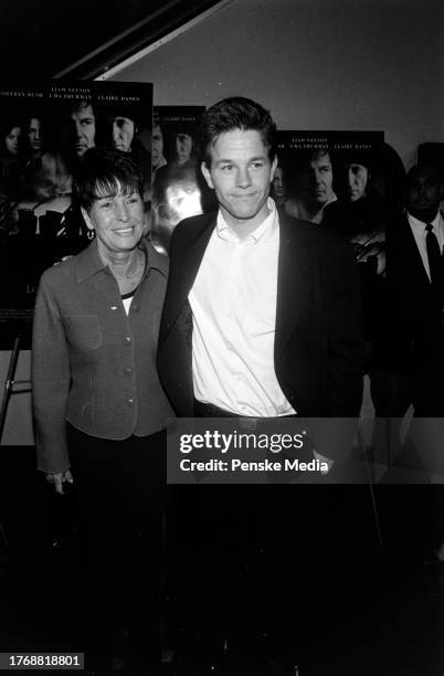 Alma Wahlberg and son Mark Wahlberg attend the local premiere of "Les Miserables" at Lincoln Center in New York City on April 20, 1998.