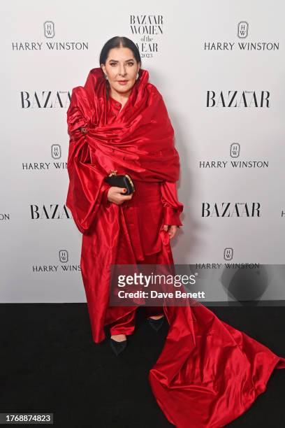 Marina Abramovic attends the Harper's Bazaar Women of the Year Awards 2023 at Claridge's Hotel on November 7, 2023 in London, England.