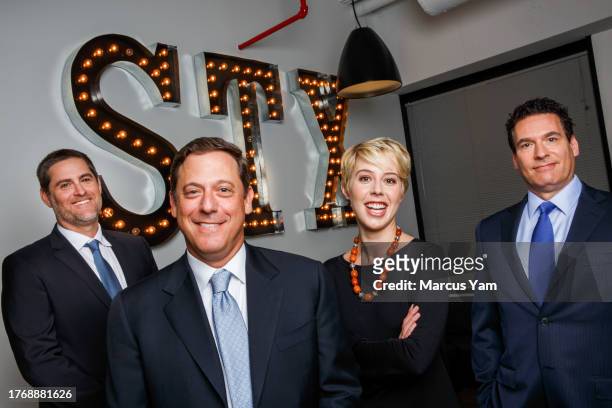 Executives, from left: Domestic Distribution President Kevin Grayson, Motion Picture Group Chairman Adam Fogelson, President Sophie Watts and Chief...