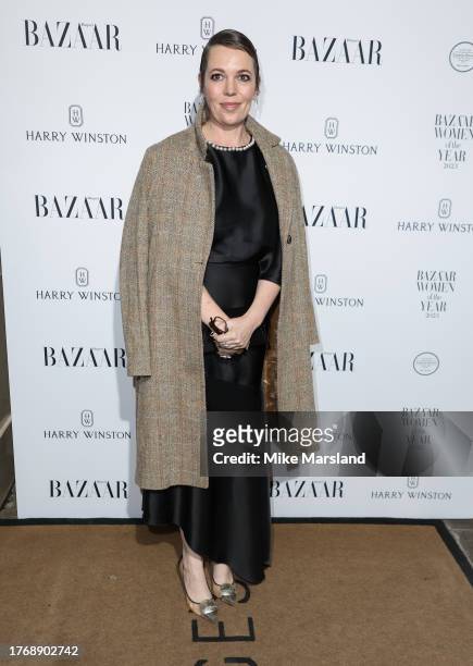 Olivia Colman arrives at the Harper's Bazaar Women Of The Year Awards 2023 at The Ballroom of Claridgeís on November 7, 2023 in London, England.