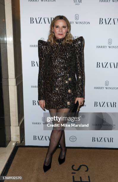 Kim Cattrall arrives at the Harper's Bazaar Women Of The Year Awards 2023 at The Ballroom of Claridgeís on November 7, 2023 in London, England.