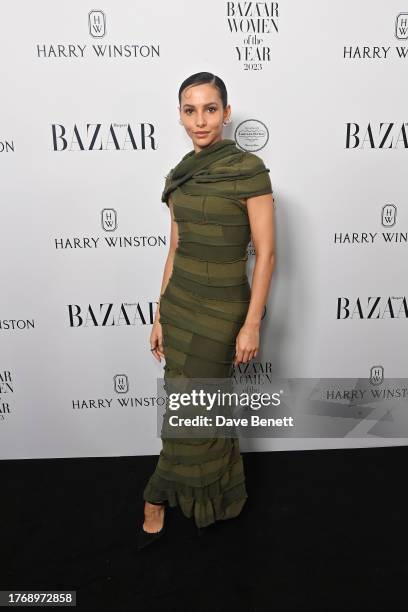 Francesca Hayward attends the Harper's Bazaar Women of the Year Awards 2023 at Claridge's Hotel on November 7, 2023 in London, England.