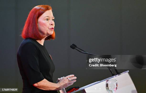 Catherine Tait, president and chief executive officer of CBC/Radio-Canada, during an event at the Montreal Chamber of Commerce in Montreal, Quebec,...