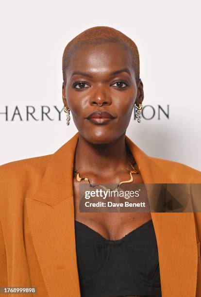 Sheila Atim attends the Harper's Bazaar Women of the Year Awards 2023 at Claridge's Hotel on November 7, 2023 in London, England.