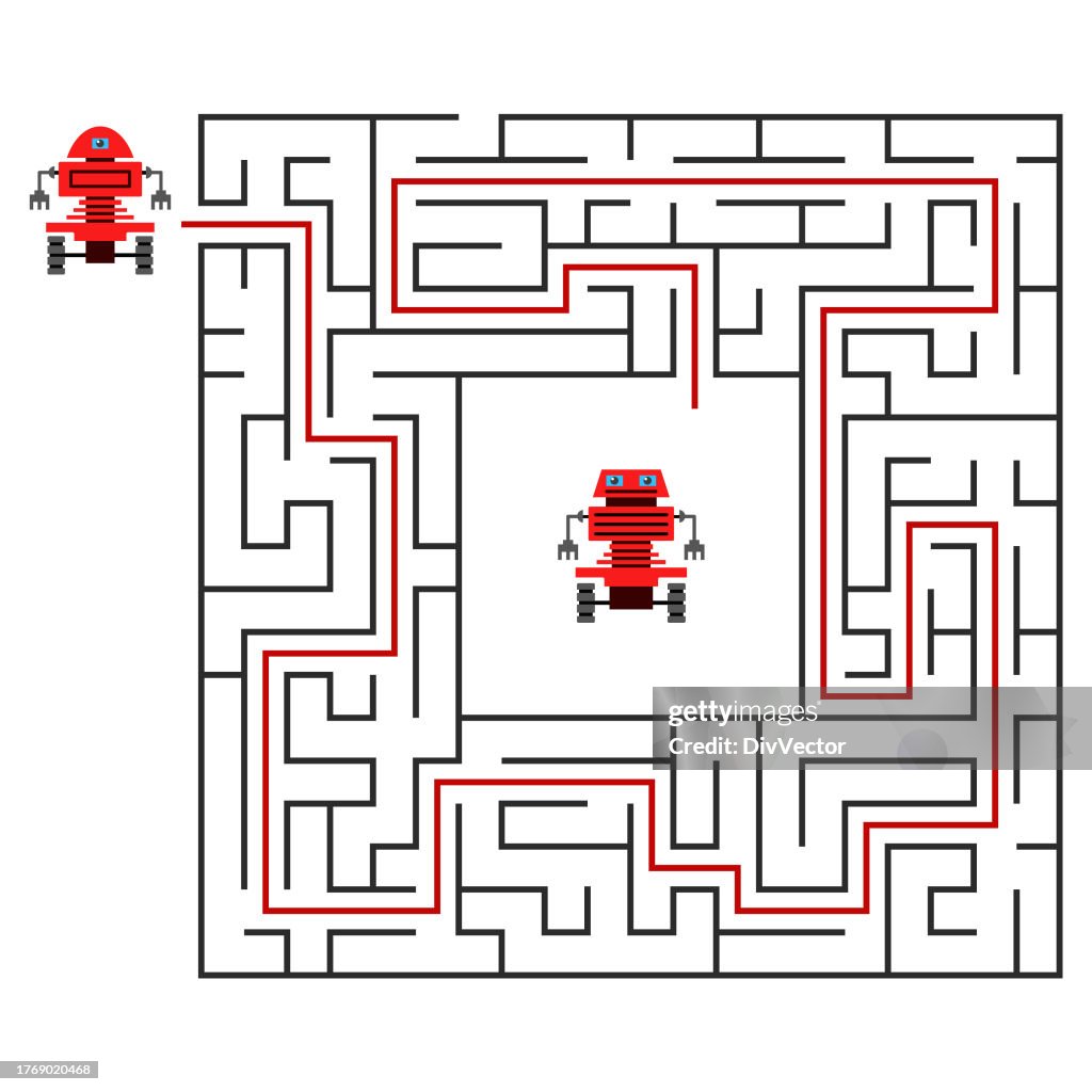 Labyrinth game way vector illustration