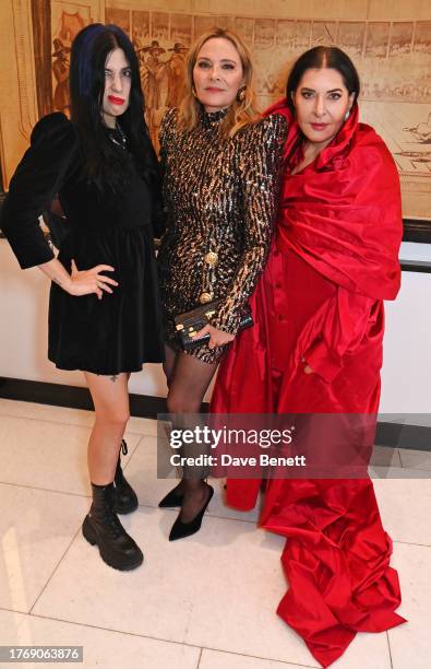 Nadezhda Tolokonnikova aka Nadya Tolokonnikova of Pussy Riot, Kim Cattrall and Marina Abramovic attend the Harper's Bazaar Women of the Year Awards...