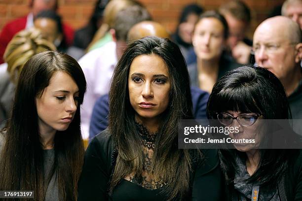 Gina Myers , a close personal friend to model Reeva Steenkamp is seen at the indictment hearing for South African athelete Oscar Pistorius at...