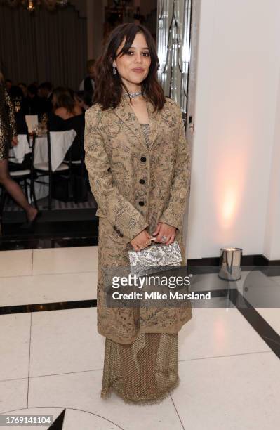 Jenna Ortega arrives at the Harper's Bazaar Women Of The Year Awards 2023 at The Ballroom of Claridgeís on November 7, 2023 in London, England.