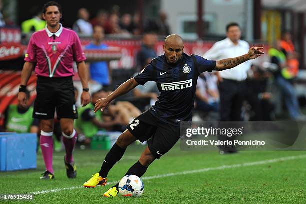 Jonathan of FC Internazionale Milano in action during the TIM cup match between FC Internazionale Milano and AS Cittadella at Stadio Giuseppe Meazza...