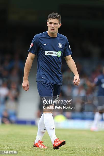 Ryan Leonard of Southend United in action during the Sky Bet League Two match between Southend United and Northampton Town at Roots Hall on August...