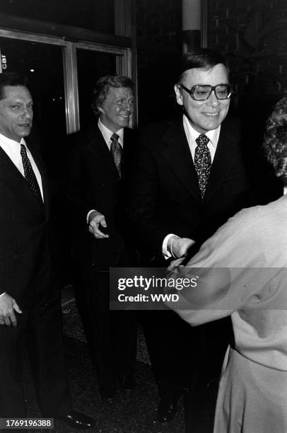 Jacques Mapes and Ross Hunter attend an event at the headquarters of the Directors Guild of America in Los Angeles, California, on March 29, 1978.