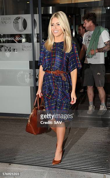 Mollie King of The Saturdays pictured at BBC Radio 1 on August 19, 2013 in London, England.