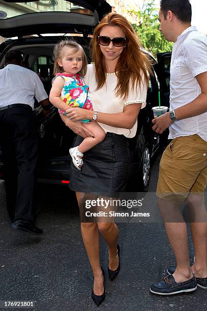 Una Healy and her daughter Aoife Belle Foden sighting at BBC radio one on August 19, 2013 in London, England.