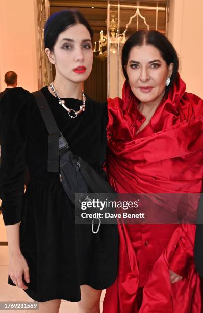 Nadezhda Tolokonnikova aka Nadya Tolokonnikova of Pussy Riot and Marina Abramovic attend the Harper's Bazaar Women of the Year Awards 2023 at...