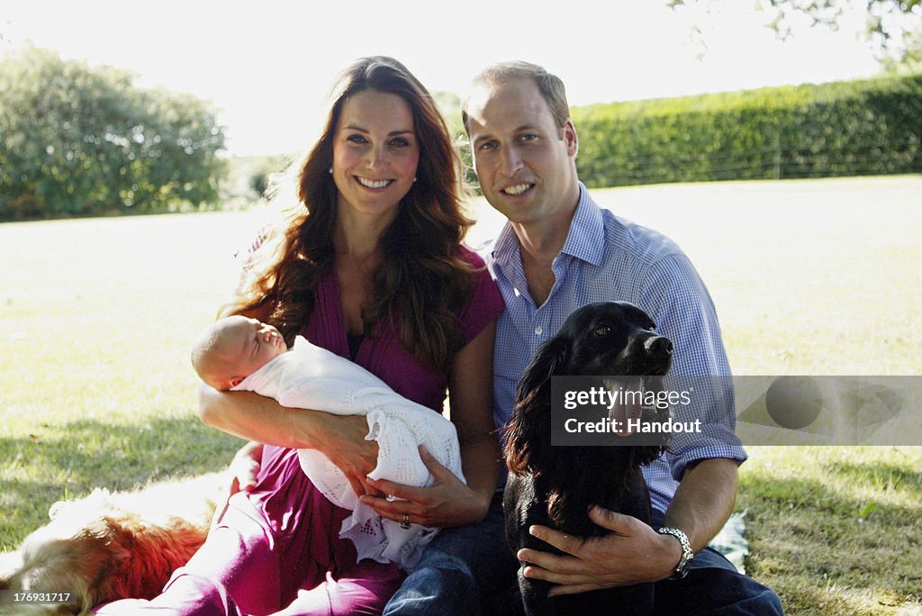 The Duke and Duchess of Cambridge With Their Son Prince George Alexander Louis of Cambridge In Bucklebury