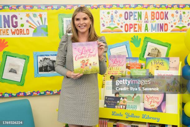 Jenna Bush Hager attends Kendra Scott's Little Yellow Library Program at P.S. 108K The Sal Abbracciamento School in Brooklyn on November 01, 2023 in...