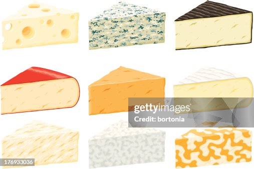 Cheese Wedges Icon Set Cheese Wedges Icon Set