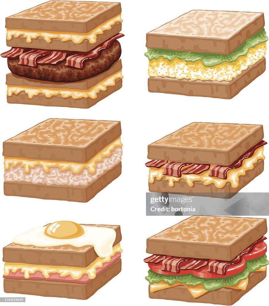 Sandwiches Icon Set