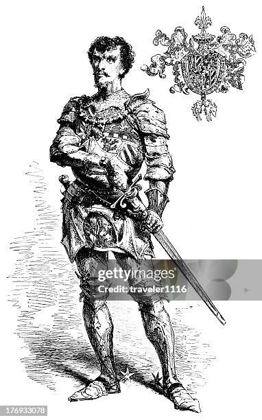 charles the bold - sunburn stock illustrations