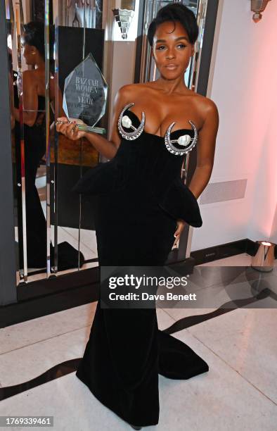 Janelle Monae, winner of the Musician award, poses at the Harper's Bazaar Women of the Year Awards 2023 at Claridge's Hotel on November 7, 2023 in...