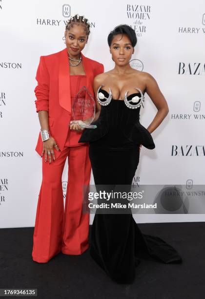 Arsema Thomas and Janelle Monae at the Harper's Bazaar Women Of The Year Awards 2023 at The Ballroom of Claridgeís on November 7, 2023 in London,...