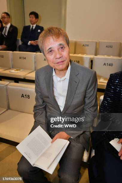 Tadao Ando in the front row at Giorgio Armani Cruise 2020, photographed on May 24, 2019.