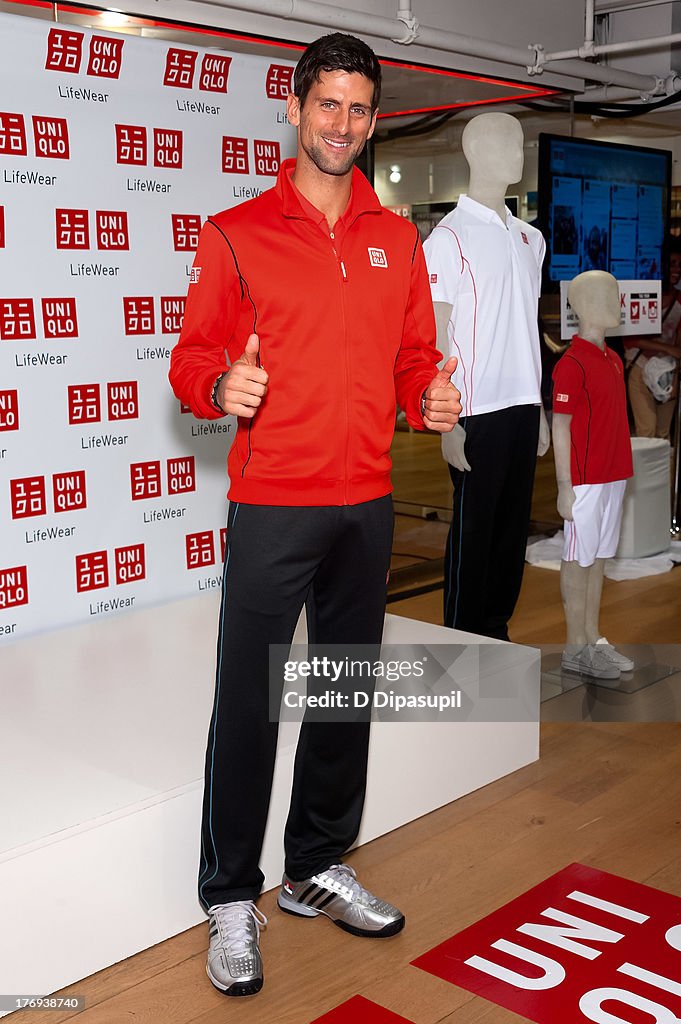 Mr. Novak Djokovic Visits The UNIQLO New York 5th Avenue Global Flagship Store