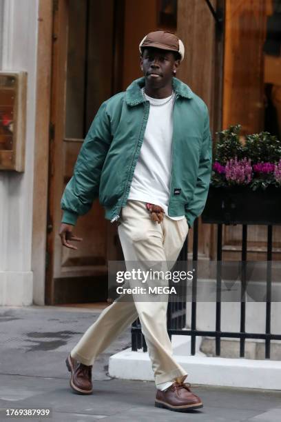 Tyler The Creator is seen out and about on November 6, 2023 in London, United Kingdom.