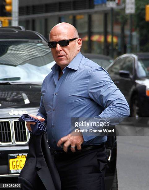 August 19: Dean Norris arrives for the "Late Show with David Letterman" at Ed Sullivan Theater on August 19, 2013 in New York City.