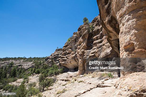 gila cliff dwellings,nm. - silver city stock pictures, royalty-free photos & images