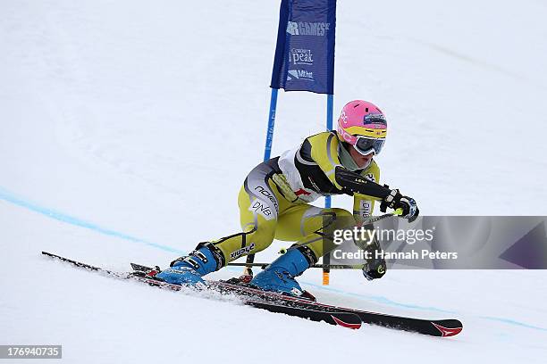 Rikke Gasmann-Brott of Norway competes during the Womens Alpine Giant Slalom during day six of the Winter Games NZ at Coronet Peak on August 20, 2013...