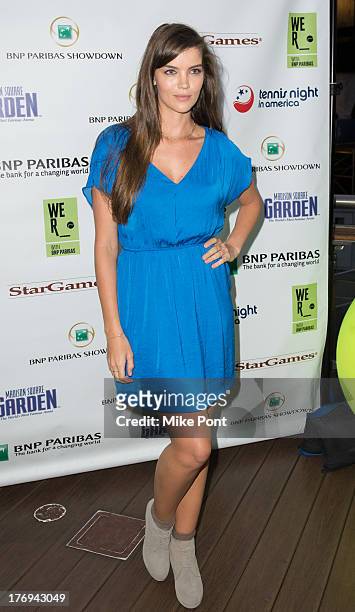 Sports Illustrated Swimsuit Model Natasha Barnard attends the 7th Annual BNP Paribas Showdown Announcement at Local West on August 19, 2013 in New...