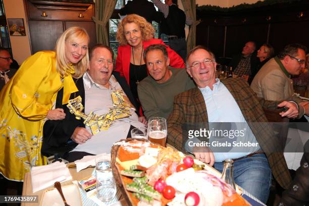 Simone Fischer, Ottfried Fischer, Michaela May, Christian Tramitz and Michael Lerchenberg during Ottfried Fischer's 70th birthday party at...