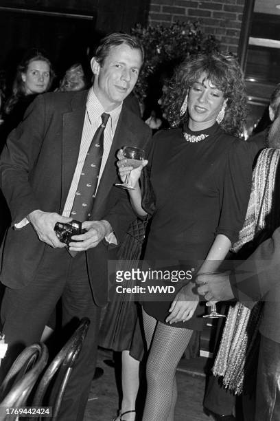 Peter Beard and Giannina Facio attend a party, celebrating Bette Midler's run of Radio City Music Hall performances, at Mortimer's in New York City...